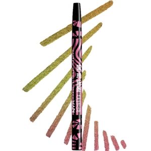 NYX Beetlejuice Pinstripe Dual Ended Liquid Eyeliner 01 Pink Chrome Black NIB